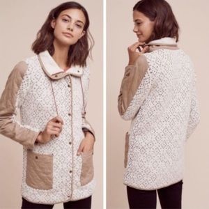 Anthropologie Sleeping On Snow Spot Sweater Coat